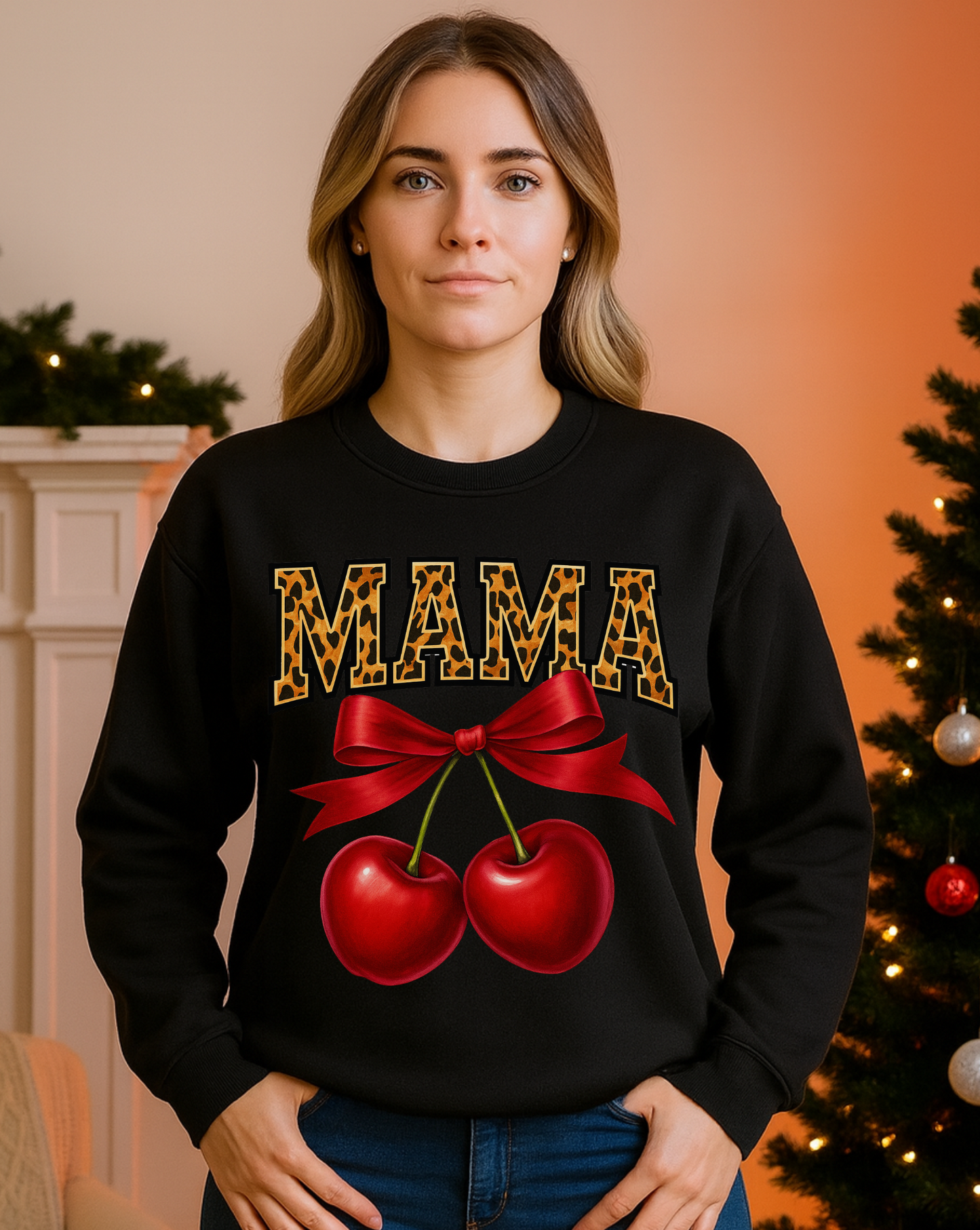 Cute Leopard MaMa Sweater